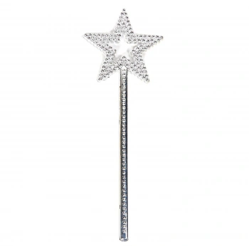 Yıldız Model Peri Asası Melek Asası Prenses Asası Metalize Gümüş Renk