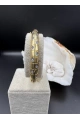 SOLI GEOMETRİK TAŞLI GOLD KELEPÇE