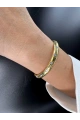SOLI GEOMETRİK TAŞLI GOLD KELEPÇE
