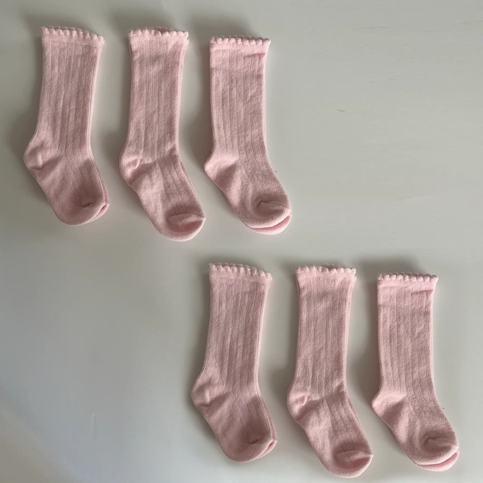 6lı Pembe Kız Çorap