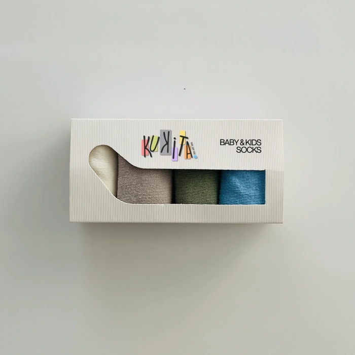 Kukita 4lü Nature Kaydırmaz Tabanlı Çorap Kuki16