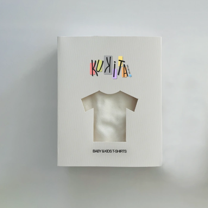 Kukita Kız-Erkek Tekli Organik Kaydırmaz Tabanlı Çorap ve Kukita Kız Erkek Basic Tişört Seti Kuki05