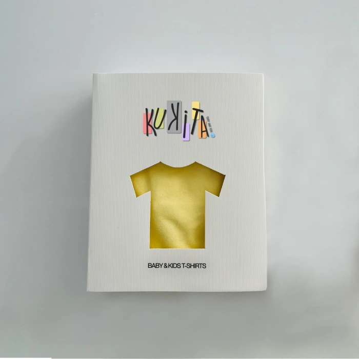 Kukita Kız-Erkek Tekli Organik Kaydırmaz Tabanlı Çorap ve Kukita Kız Erkek Basic Tişört Seti Kuki05