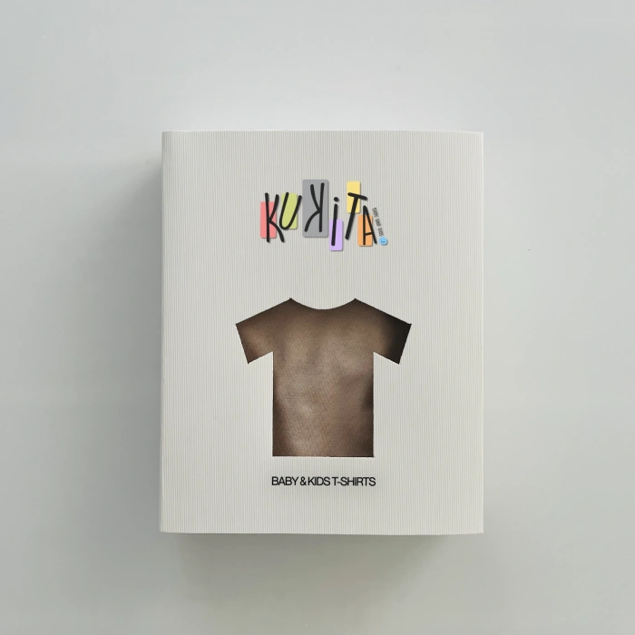 Kukita Kız-Erkek Tekli Organik Kaydırmaz Tabanlı Çorap ve Kukita Kız Erkek Basic Tişört Seti Kuki05