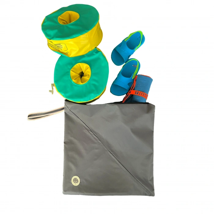 Kukita Su Geçirmez ,Islak, Kuru, Mayo, Kirli Temiz Kıyafet ve Bez, Kırtasiye Bebek ve Çocuk Çantası Çok Amaçlı Çanta 35cmx35cm