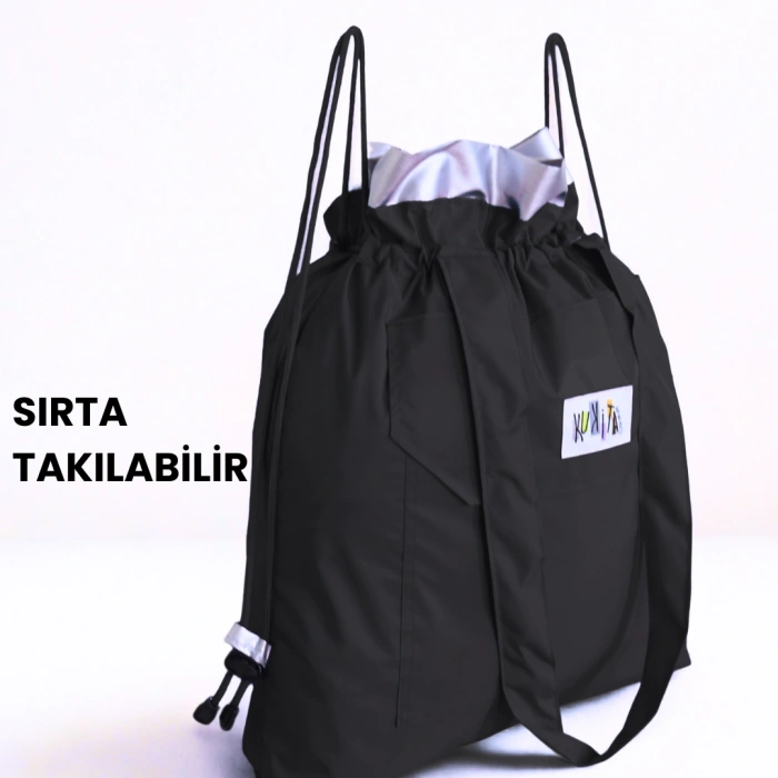 Kukita Su Geçirmez ,Islak, Kuru, Mayo, Kirli Temiz Kıyafet ve Bez, Plaj, Kırtasiye Bebek ve Çocuk Çantası Çok Amaçlı Çanta Mega Boy 52cm X 47cm