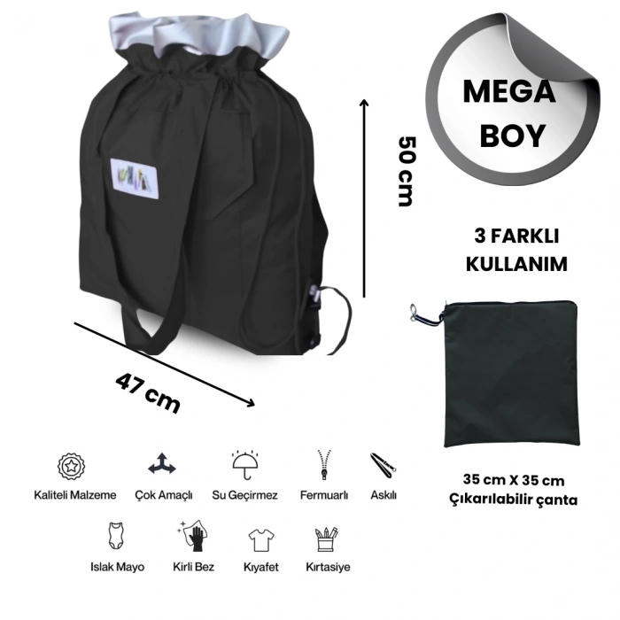 Kukita Büyük Boy Su Geçirmez Çok Amaçlı Plaj Çantası