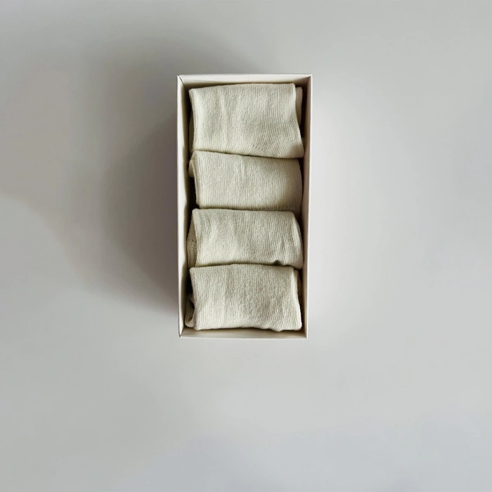 Kukita Ekru Yenidoğan 4 lü Çorap Kuki02