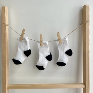 3lü Beyaz-Lacivert Çorap