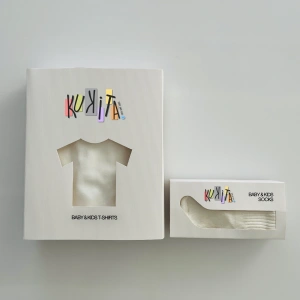 Kukita Kız-Erkek Tekli Organik Kaydırmaz Tabanlı Çorap ve Kukita Kız Erkek Basic Tişört Seti Kuki05