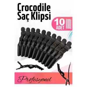 Crocodile Saç Pensi Saç Klipsi 10 Adet