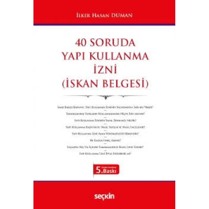 40 Soruda Yapı Kullanma İzni (İskan Belgesi)