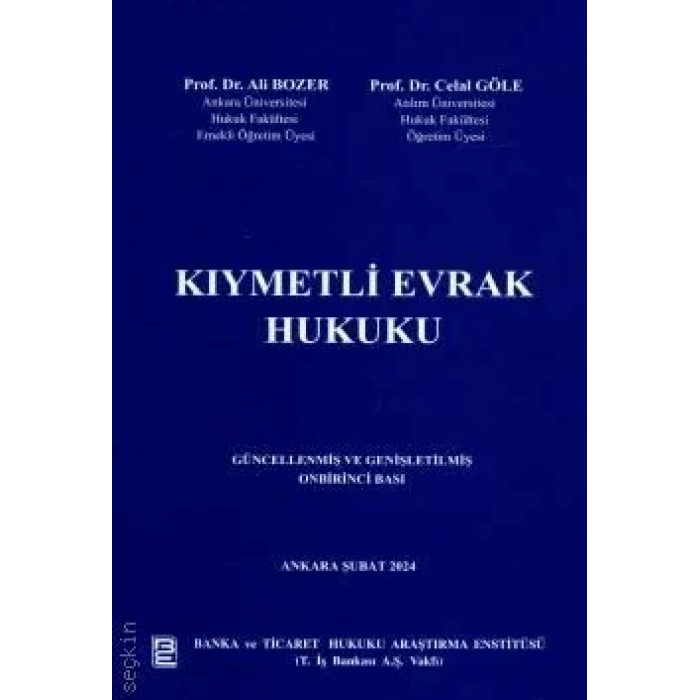 Kıymetli Evrak Hukuku