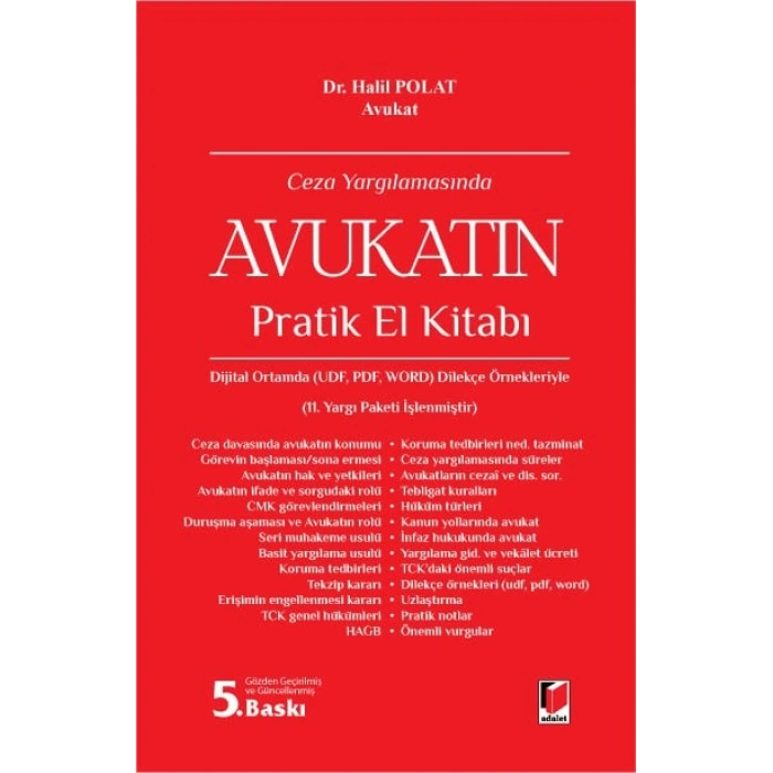 Ceza Yargılamasında Avukatın Pratik El Kitabı