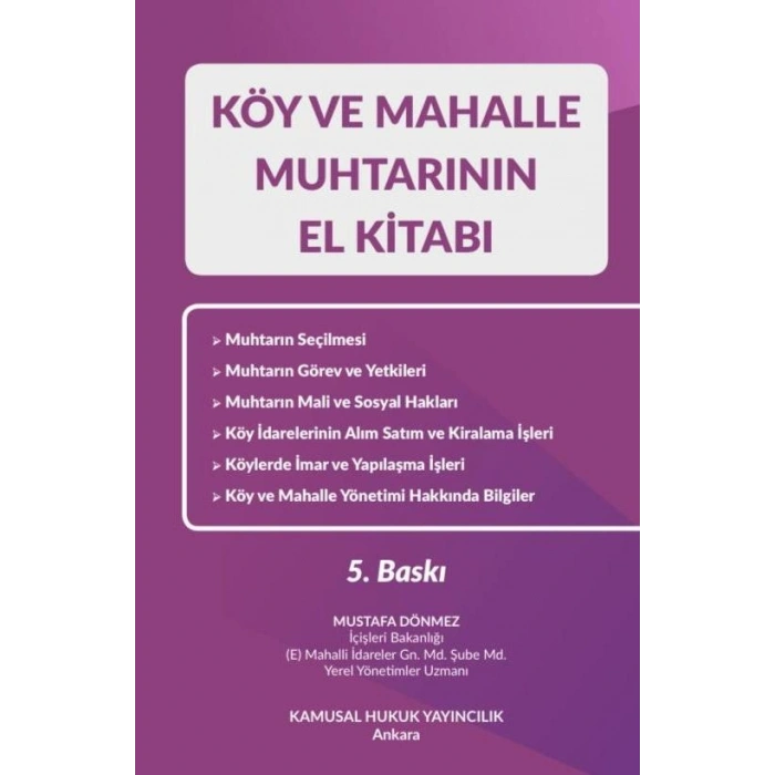 Köy ve Mahalle Muhtarının El Kitabı