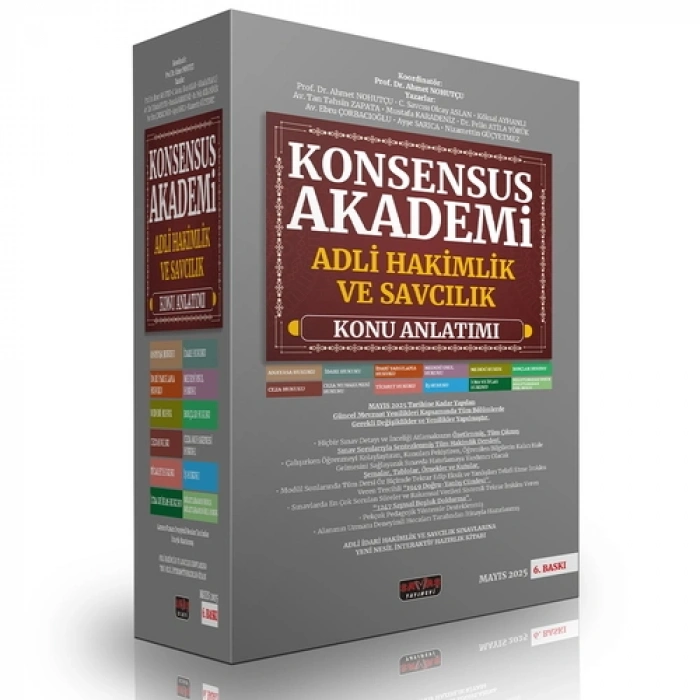 KONSENSUS Akademi Adli Hakim ve Savcılık Sınavı Konu Anlatımı Savaş Yayınları Mayıs 2025