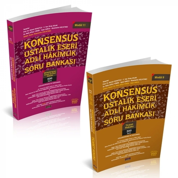 KONSENSUS Ustalık Eseri Adli Hakimlik Soru Bankası Savaş Yayınları Temmuz 2025