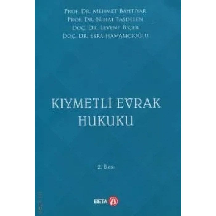 Kıymetli Evrak Hukuku (Fakülteler İçin)