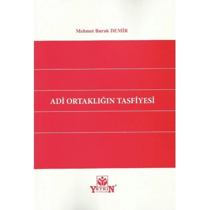 Adi Ortaklığın Tasfiyesi