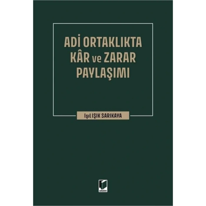 Adi Ortaklıkta Kar ve Zarar Paylaşımı