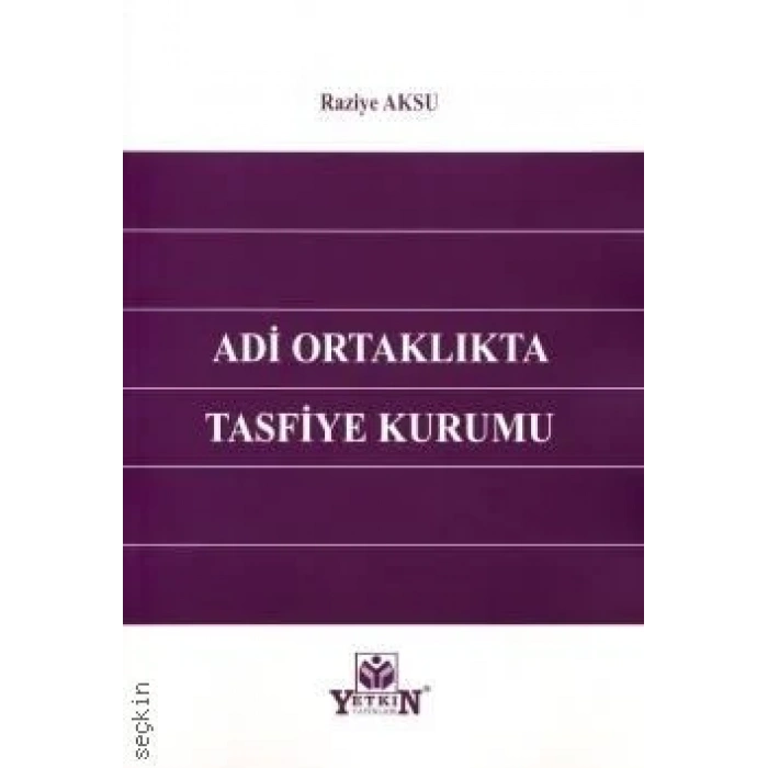 Adi Ortaklıkta Tasfiye Kurumu