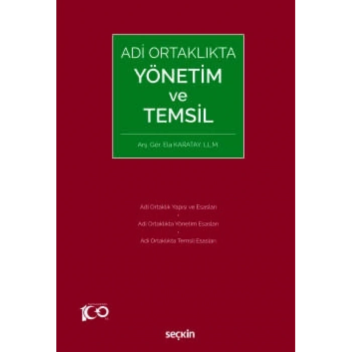Adi Ortaklıkta Yönetim ve Temsil