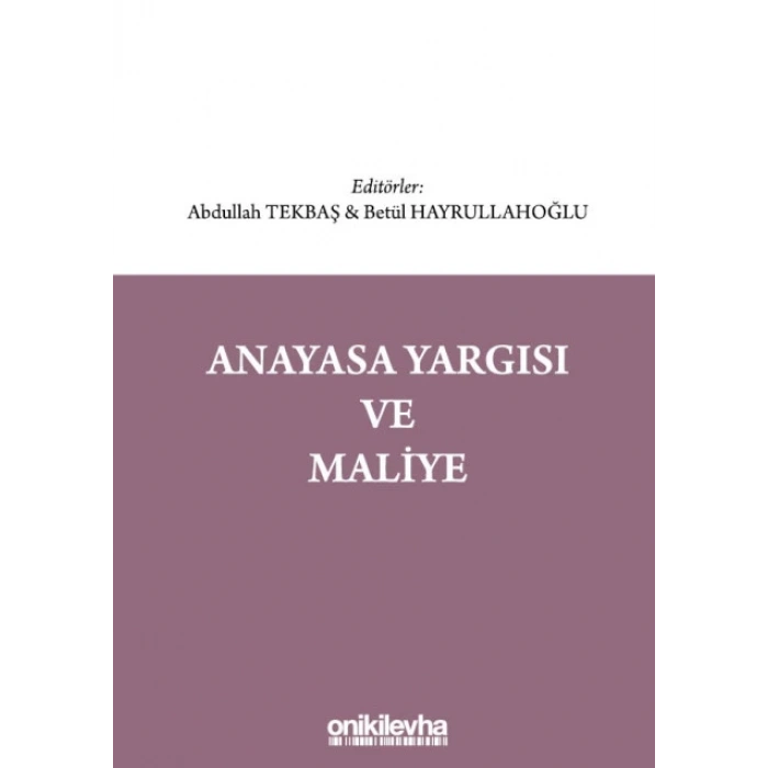 Anayasa Yargısı ve Maliye