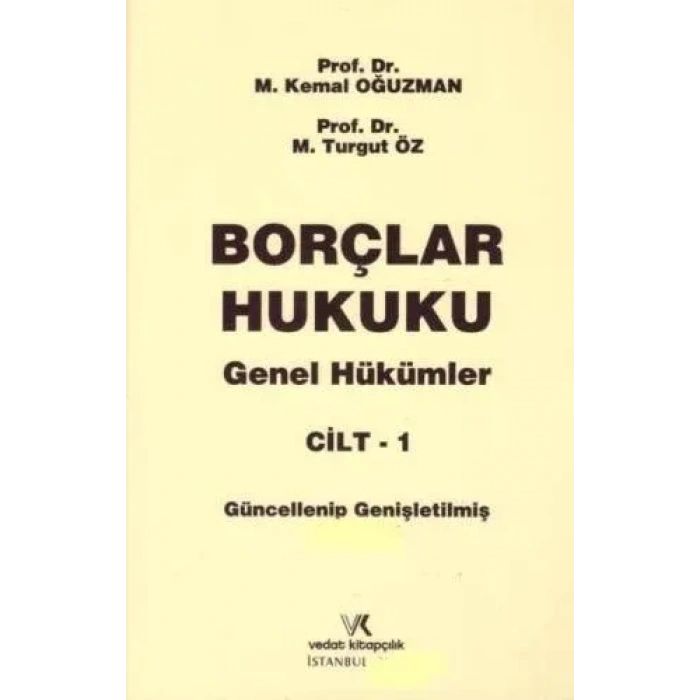 Borçlar Hukuku Genel Hükümler Cilt !