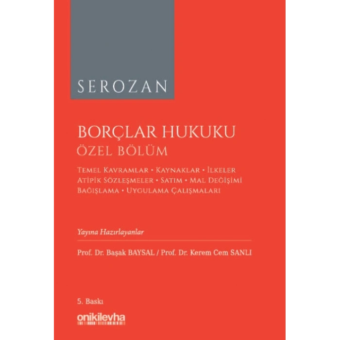 Borçlar Hukuku Özel Bölüm
