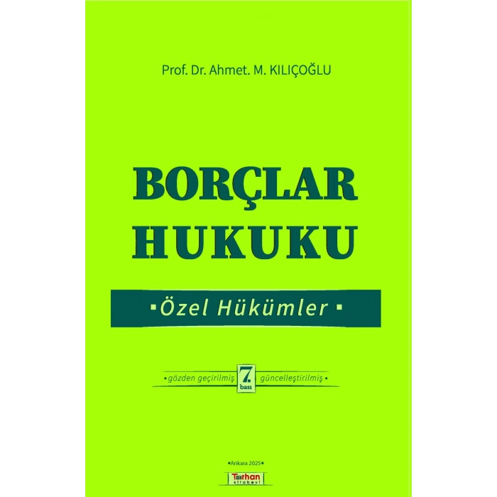 Borçlar Hukuku Özel Hükümler