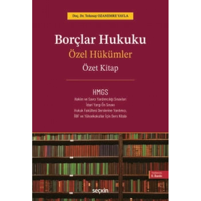 Borçlar Hukuku Özel Hükümler – Özet Kitap –