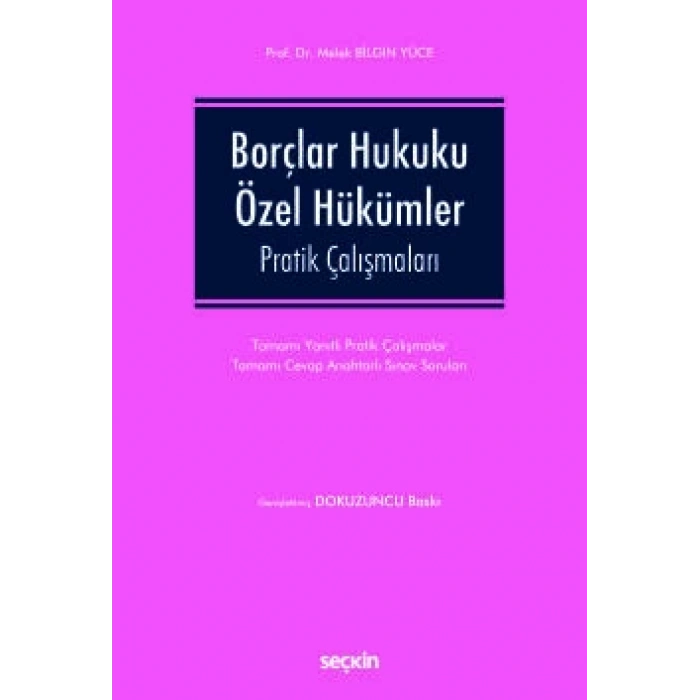 Borçlar Hukuku Özel Hükümler Pratik Çalışmaları
