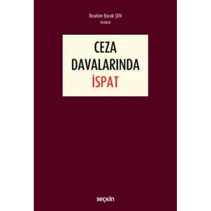 Ceza Davalarında İspat