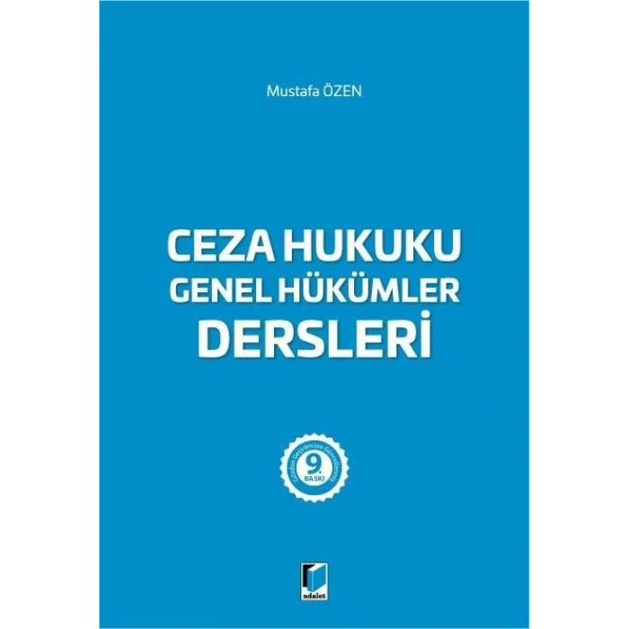 Ceza Hukuku Genel Hükümler Dersleri