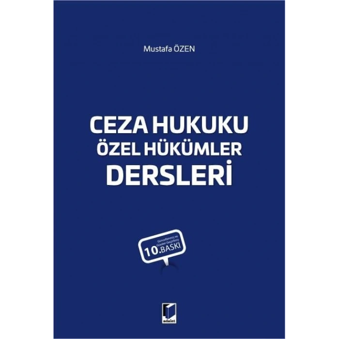 Ceza Hukuku Özel Hükümler Dersleri