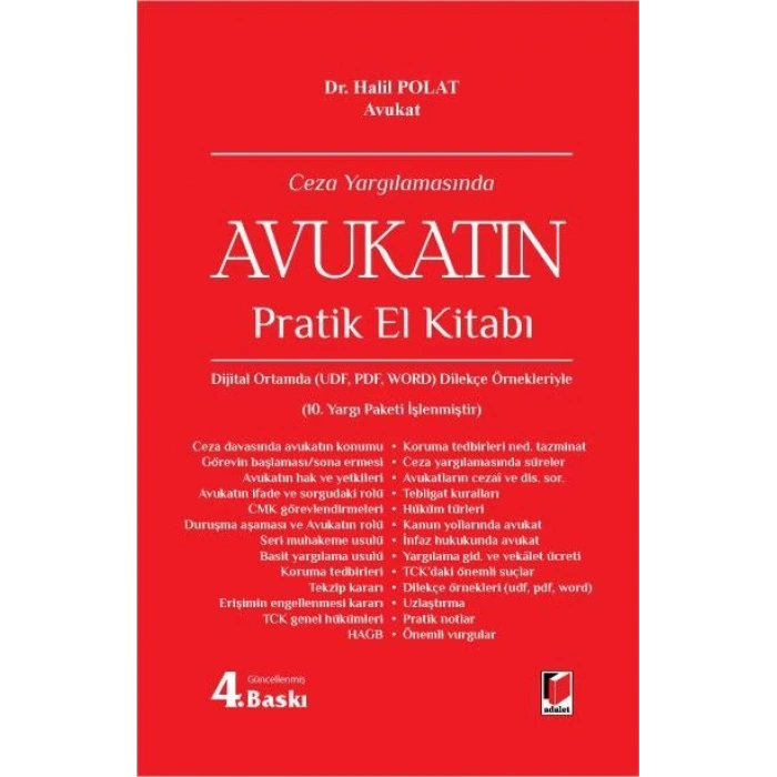 Ceza Yargılamasında Avukatın Pratik El Kitabı