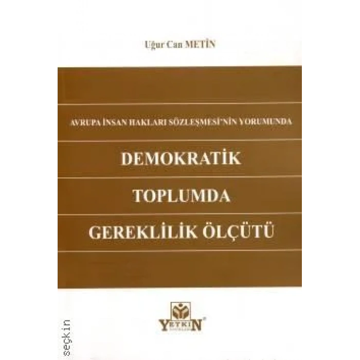 Demokratik Toplumda Gereklilik Ölçütü