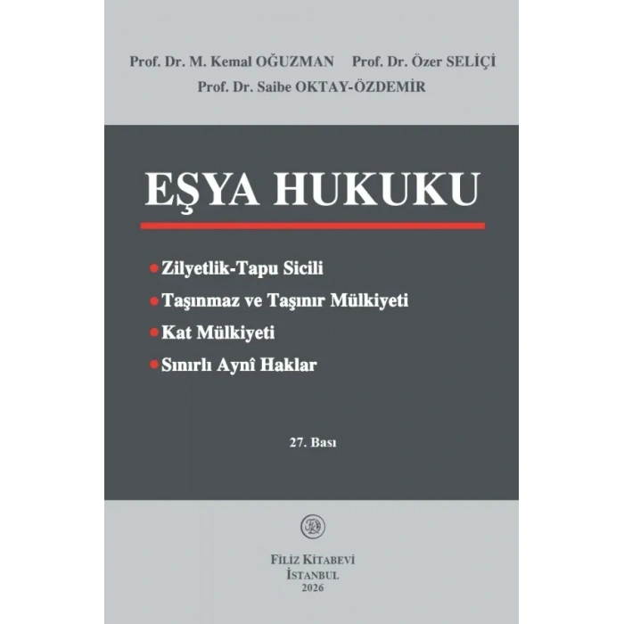 Eşya Hukuku ÖN SİPARİŞTE