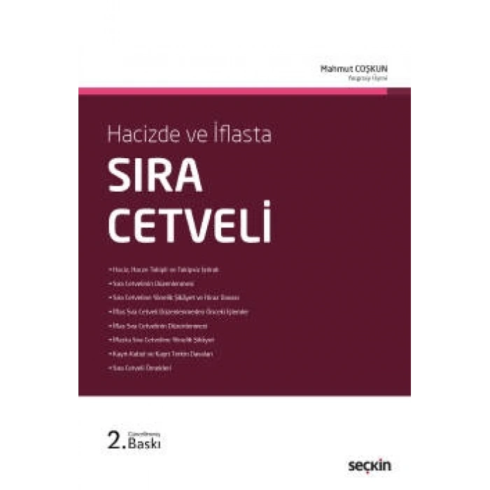 Hacizde ve İflastaSıra Cetveli