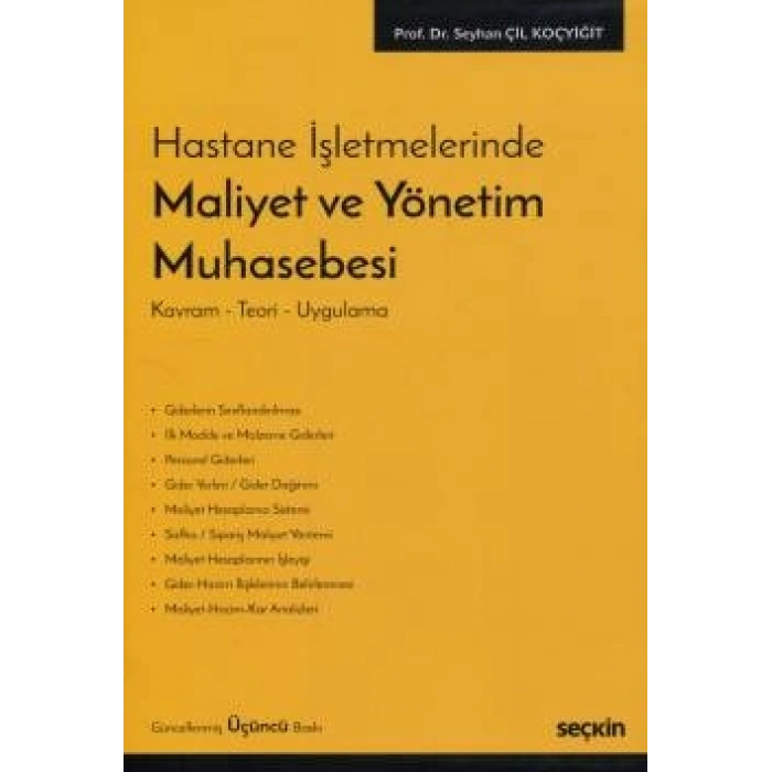Hastane İşletmelerindeMaliyet ve Yönetim Muhasebesi