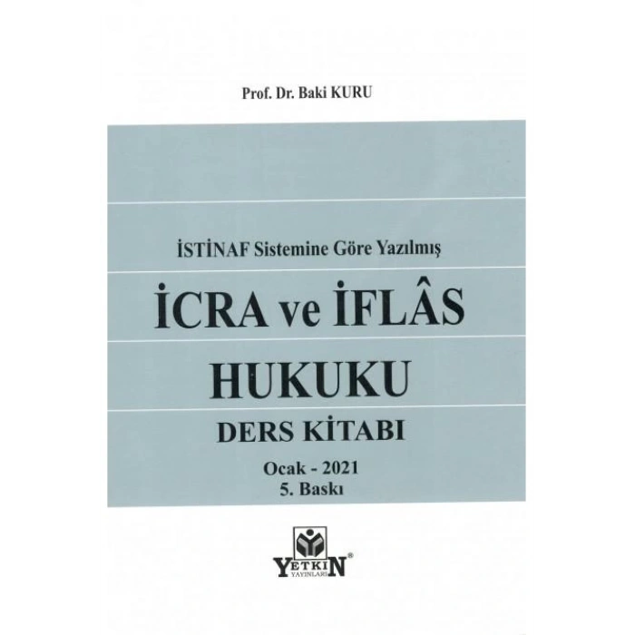 İcra ve İflâs Hukuku Ders Kitabı
