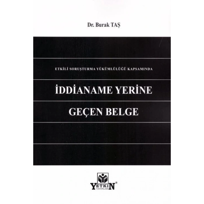 İddianame Yerine Geçen Belge