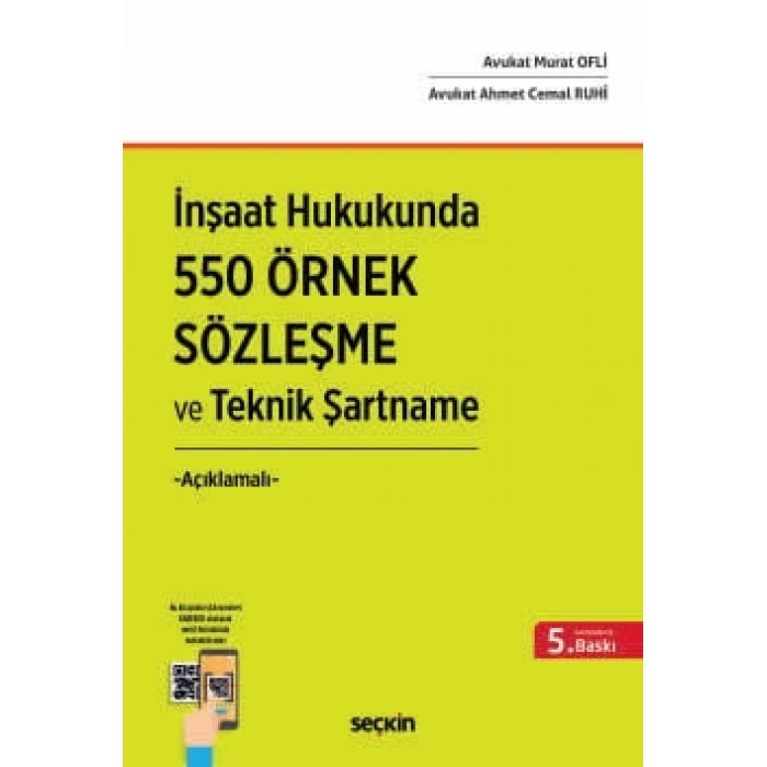 İnşaat Hukukunda  550 Örnek Sözleşme ve Teknik Şartname