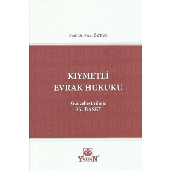 Kıymetli Evrak Hukuku