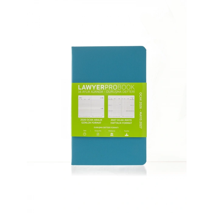Lawyer Probook Büyük Boy Ajanda (16 Aylık) Mavi 2026