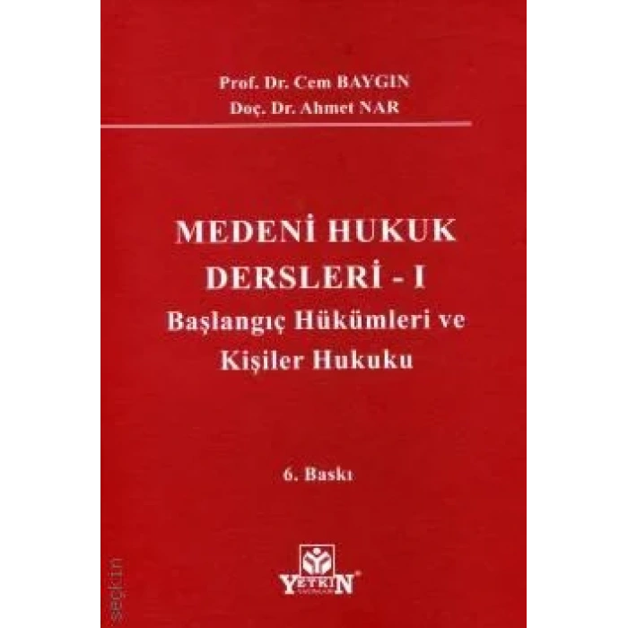 Medeni Hukuk Dersleri – 1