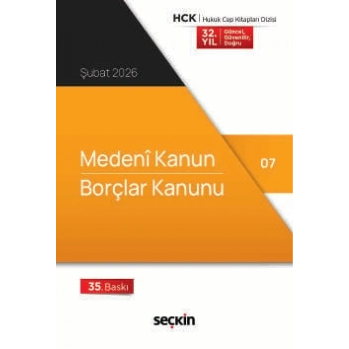 Medeni Kanun – Borçlar Kanunu (Cep Kitabı)