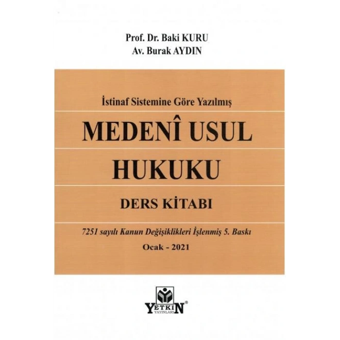 Medeni Usul Hukuku Ders Kitabı