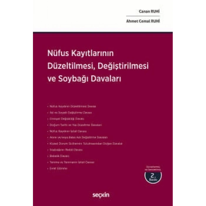 Nüfus Kayıtlarının Düzeltilmesi, Değiştirilmesi ve Soybağı Davaları