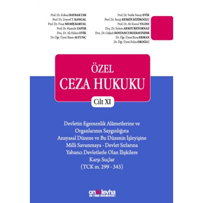 Özel Ceza Hukuku Cilt XI